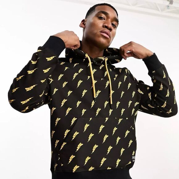 WESC‎ Mike Thunder AOP Printed Hoodie Black M NWT IN PACKAGE - Picture 4 of 7